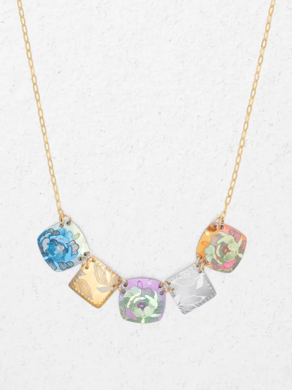 leaf and flower necklace by jewelry designer Holly Yashi