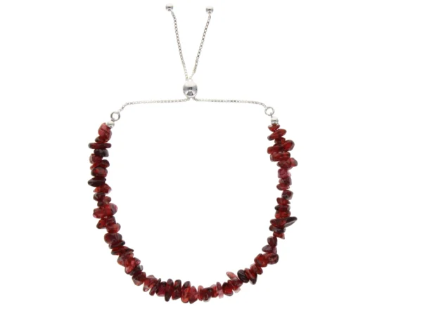 sterling silver and garnet bracelet