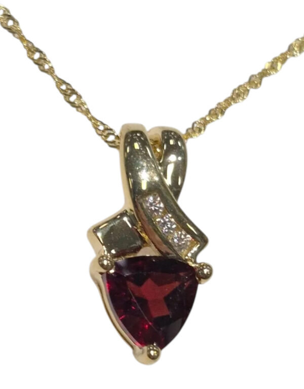 garnet and diamond necklace
