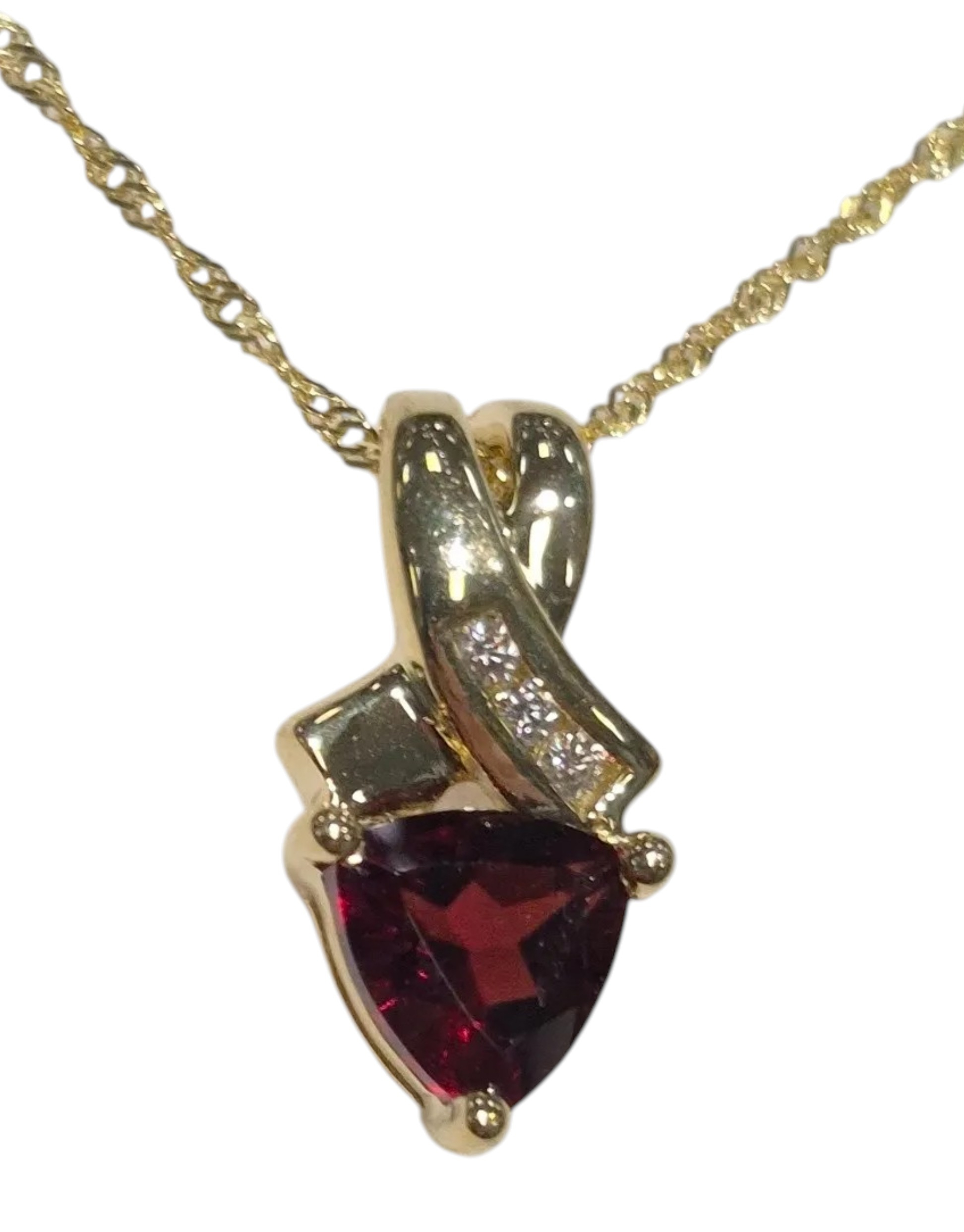 garnet and diamond necklace