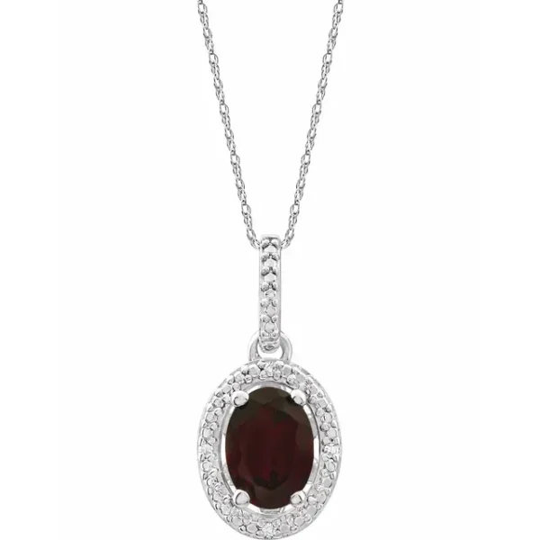 garnet and diamond necklace