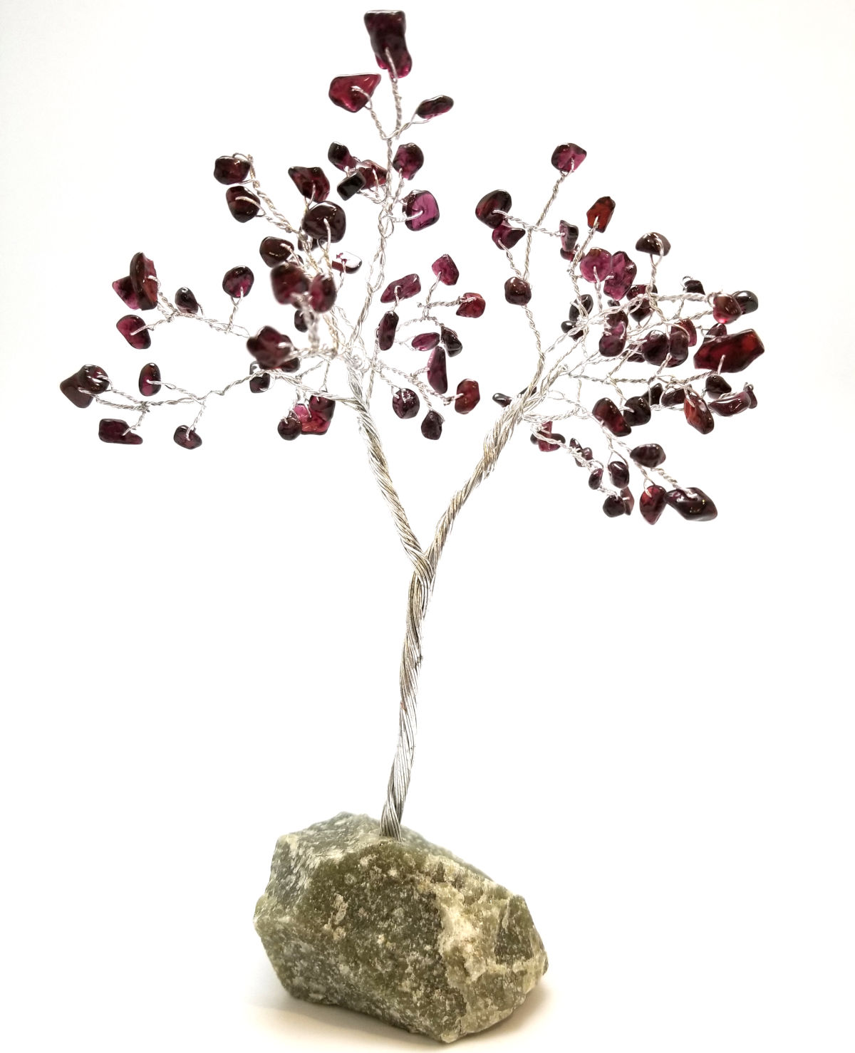 garnet gemstone tree sculpture