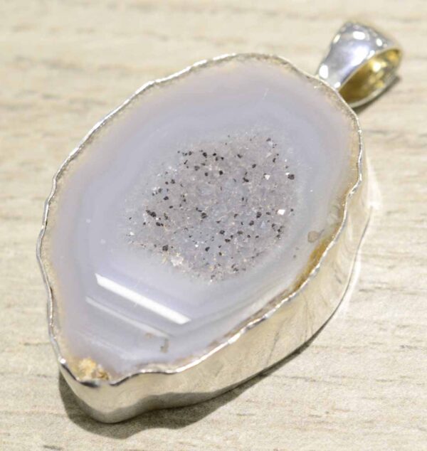 handmade geode druzy pendant