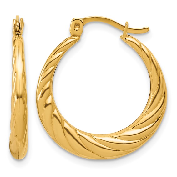 gold-filled twisted hoop earrings