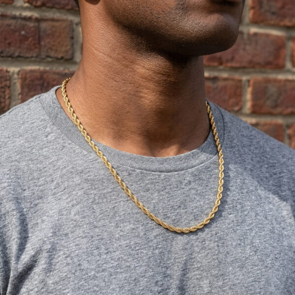 Unisex Gold-plated Rope Chain - Jewelry by Glassando