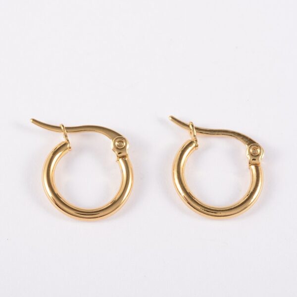 gold-plated stainless steel small hoop earrings