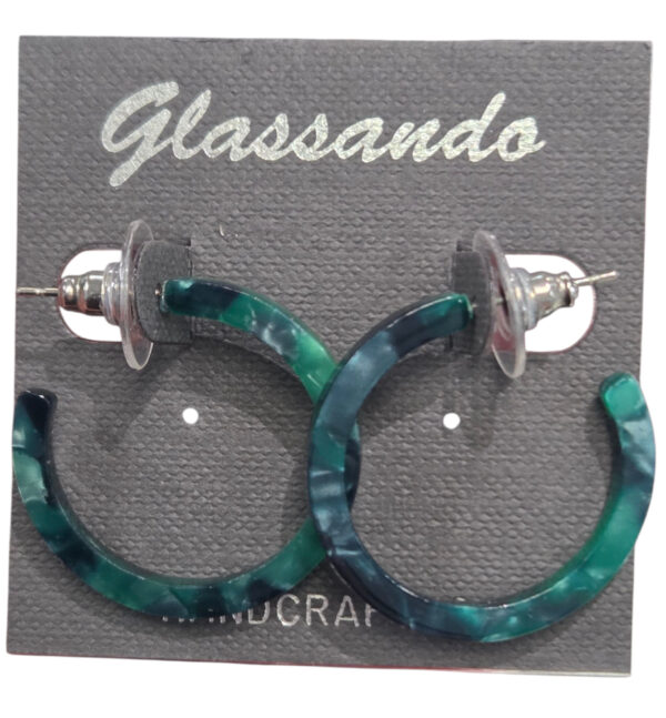 green hoop earrings