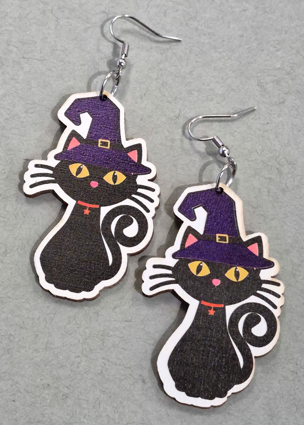 Halloween cat earrings