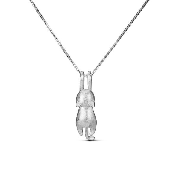 cat necklace in sterling silver