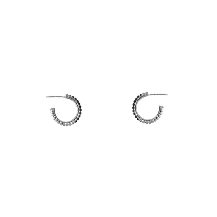 sterling silver hoop earrings with post style back