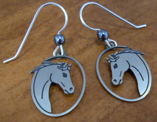 horse head earrings