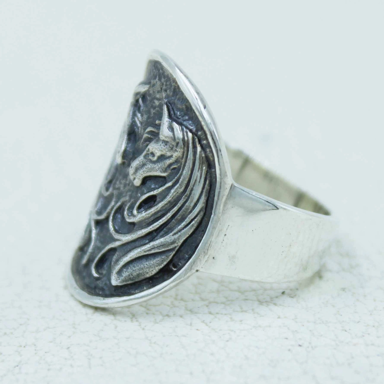 side view of mystical horse ring