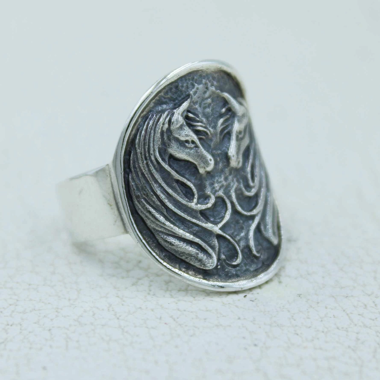 side view of mystical horse ring