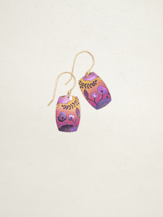 pink, purple, and peach flower earrings from jewelry designer Holly Yashi