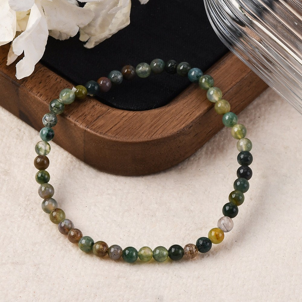dainty stretch Indian agate bracelet
