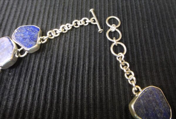 clasp of King Tut bust and lapis lazuli necklace