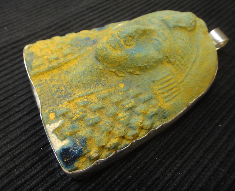 large King Tut and sterling silver pendant