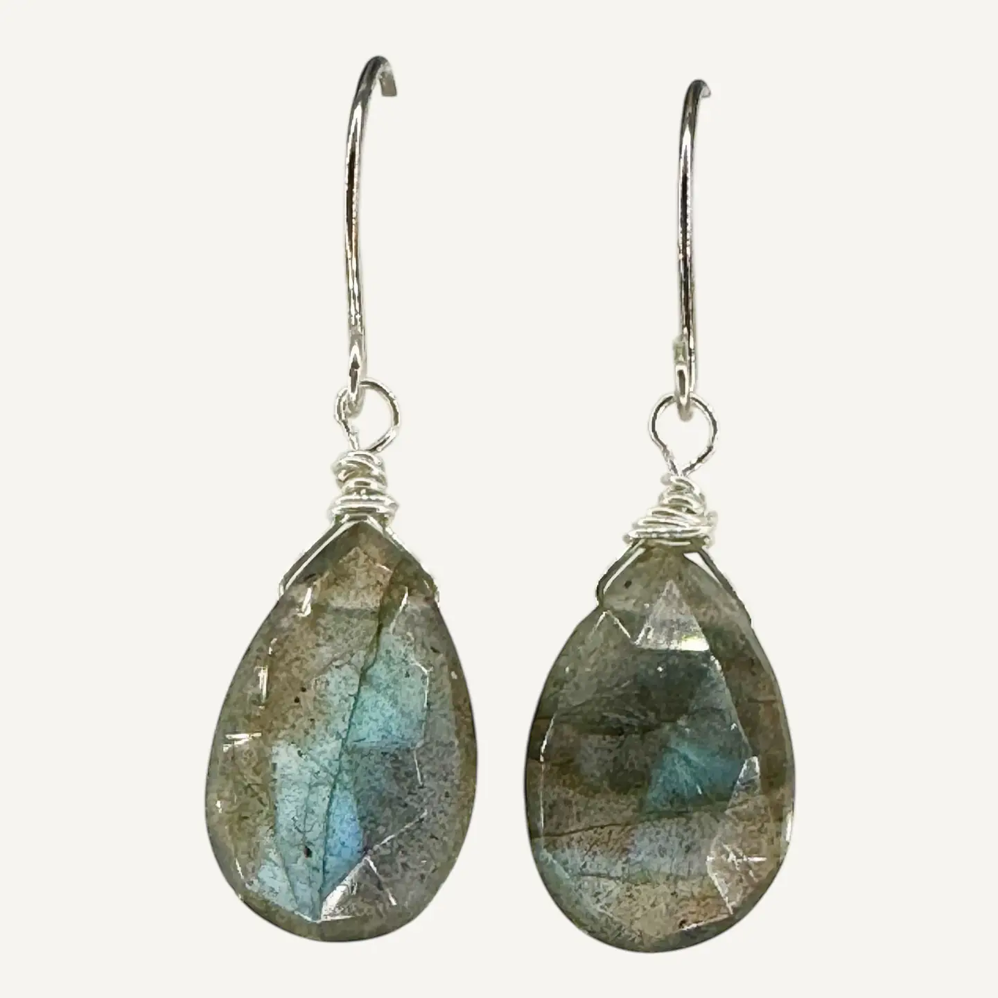 labradorite drop earrings