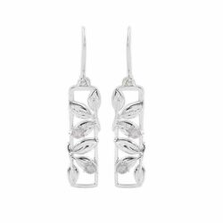 labradorite and leaf sterling silver earrings