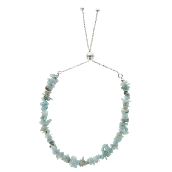 sterling silver and larimar bracelet