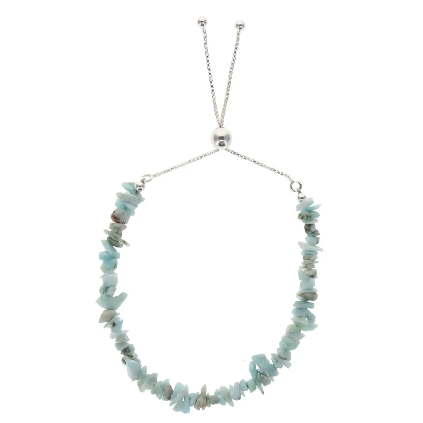 sterling silver and larimar bracelet