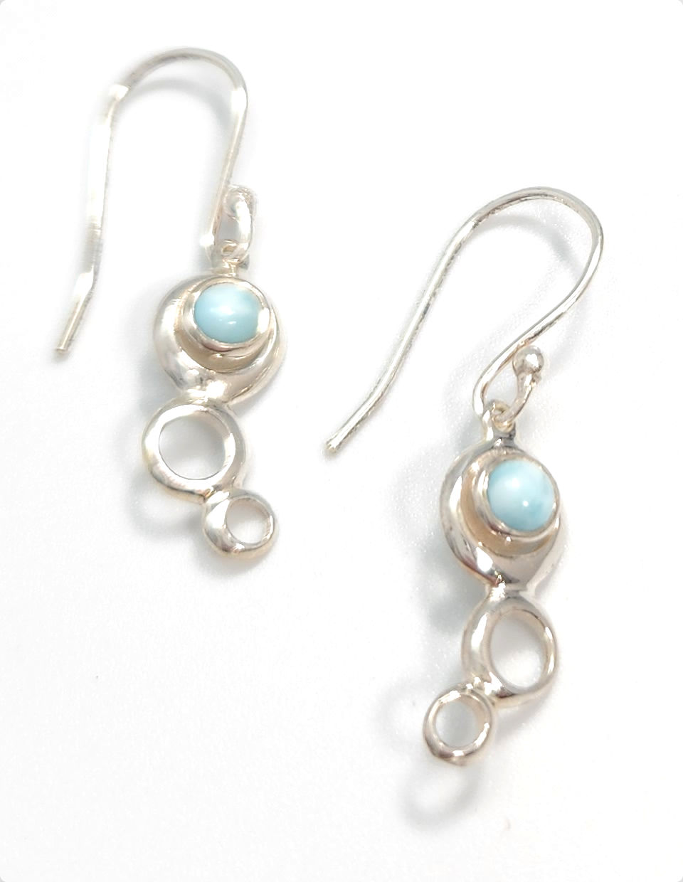 Larimar and sterling silver earrings