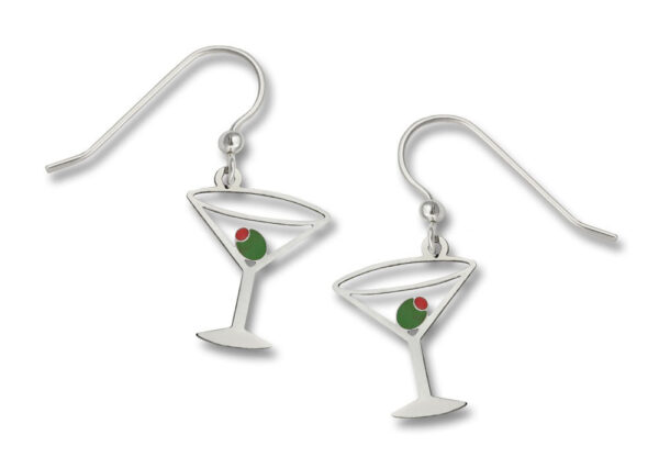martini glass earrings
