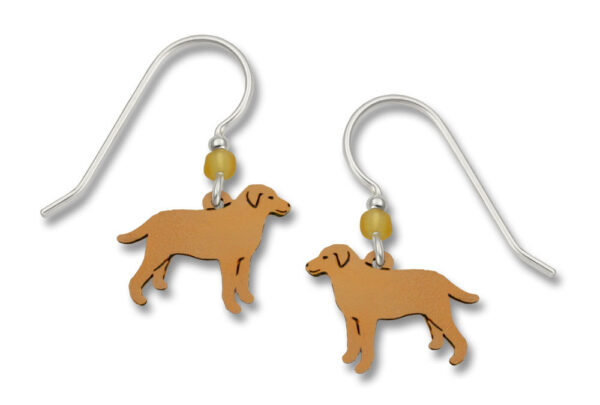 golden labrador retriever dog earrings