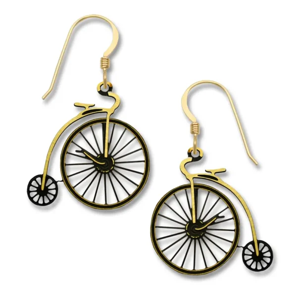Vintage Velocipede Bicycle earrings