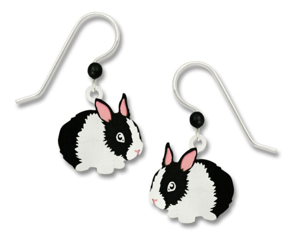 Black and white bunny rabbit earrings from Sienna Sky