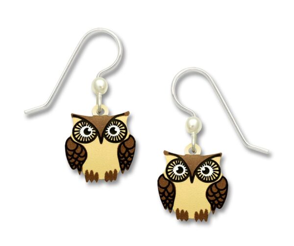 brown owl earrings by SIenna Sky