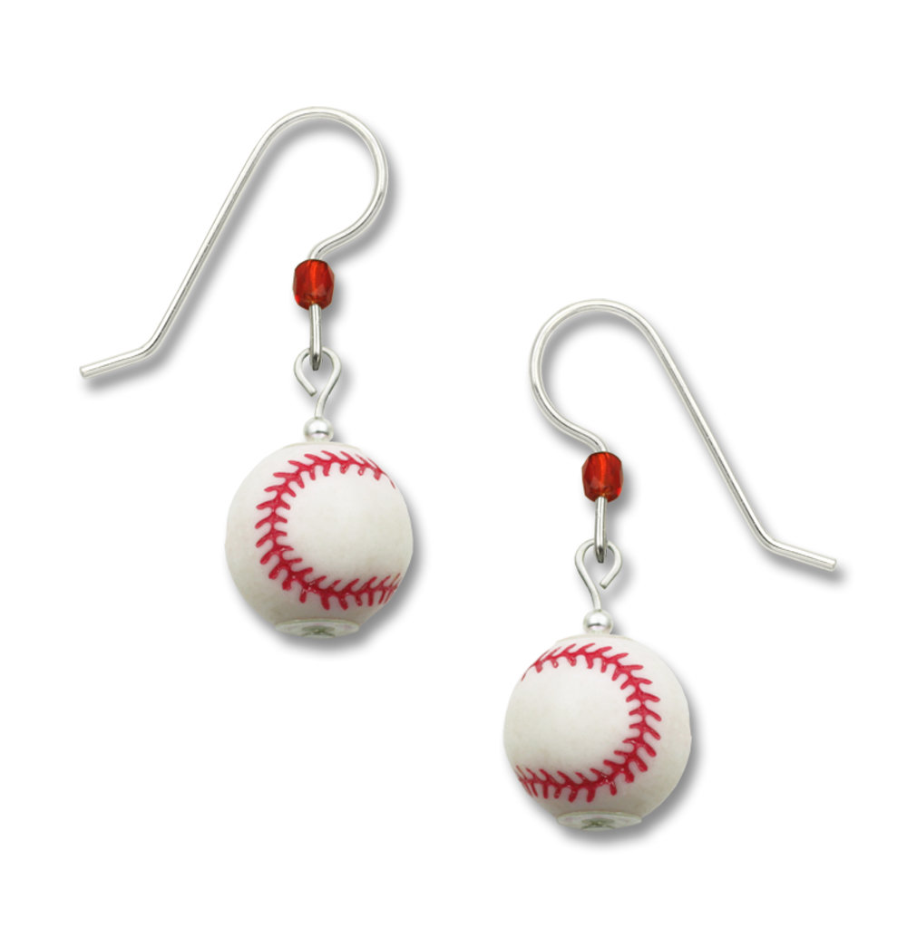 baseball earrings