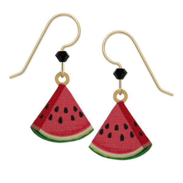 watermelon slice earrings