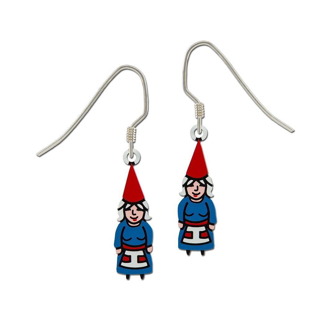 lady gnome earrings with sterling silver ear-wires