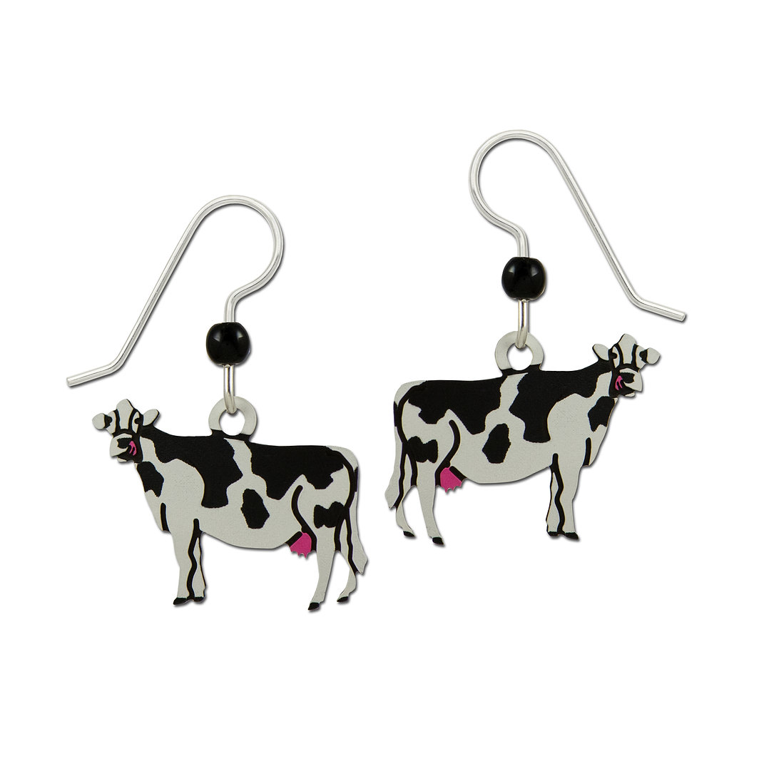 Cow earrings by Sienna Sky for Left Hand Studios