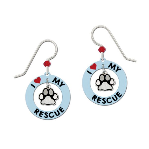 I love my rescue animal earrings