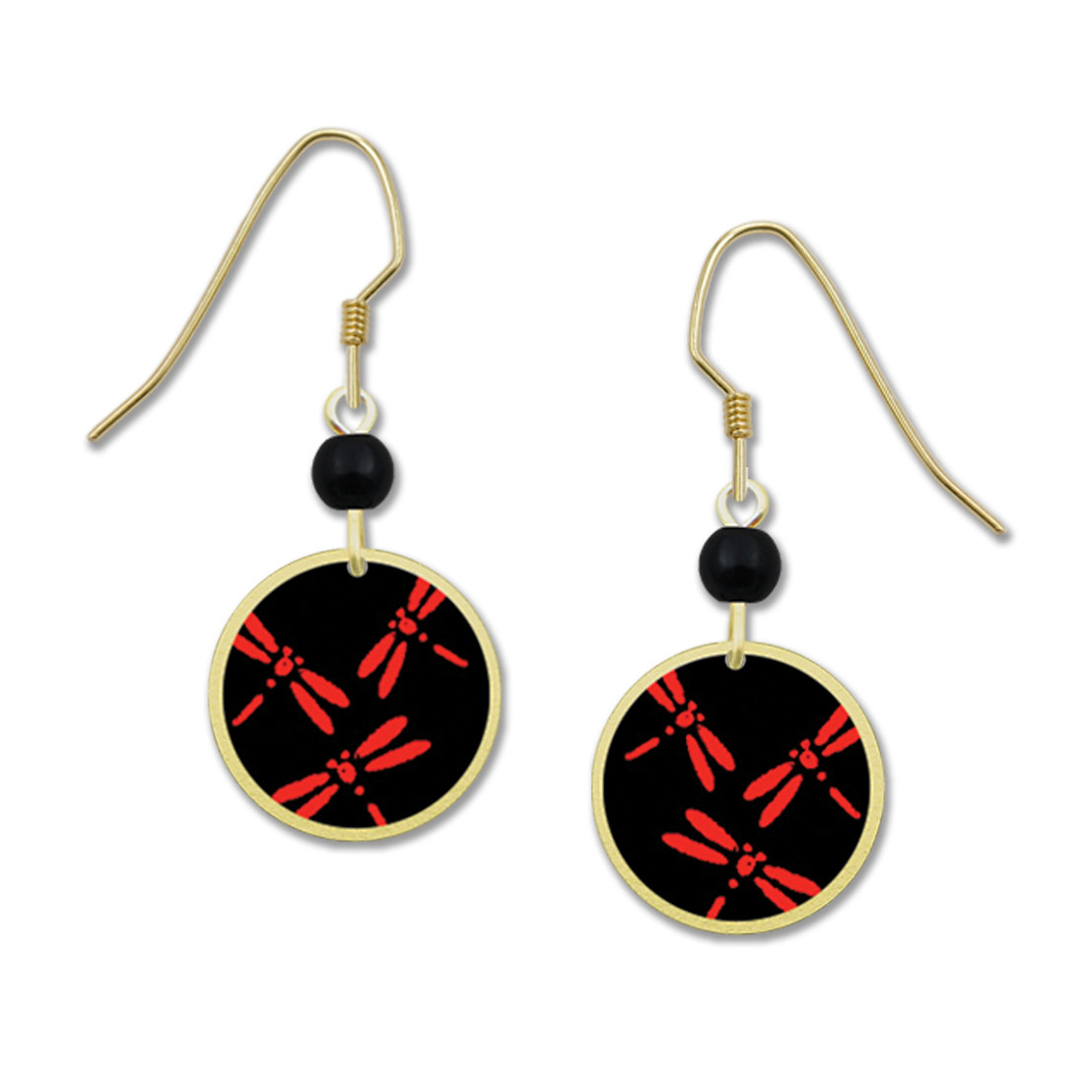 Red Dragonfly earrings by Lemon Tree for Left Hand Studios