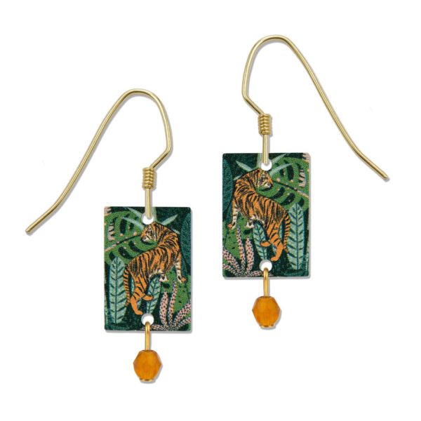 tiger in rainforest earrings