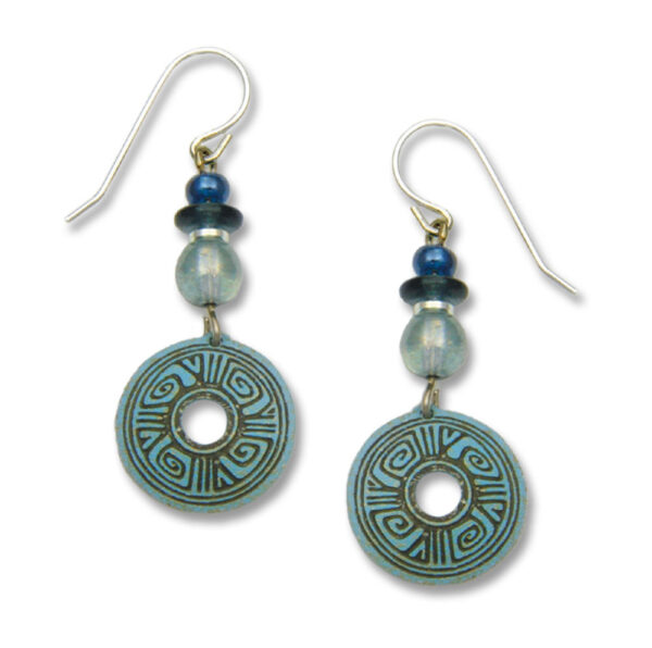 light blue handmade Adajio earrings