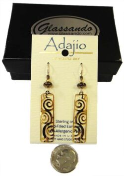 Goldtone swirl earrings by Barbara MacCambridge