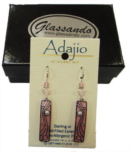 adajio pink earrings