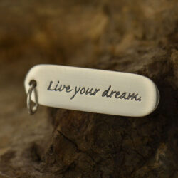 live your dream sterling silver pendant