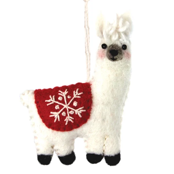 llama Christmas ornament