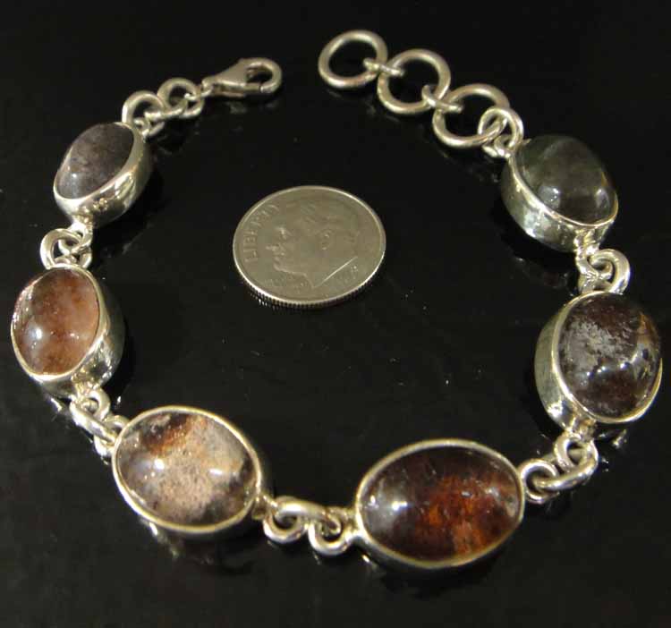 lodolite and sterling silver bracelet