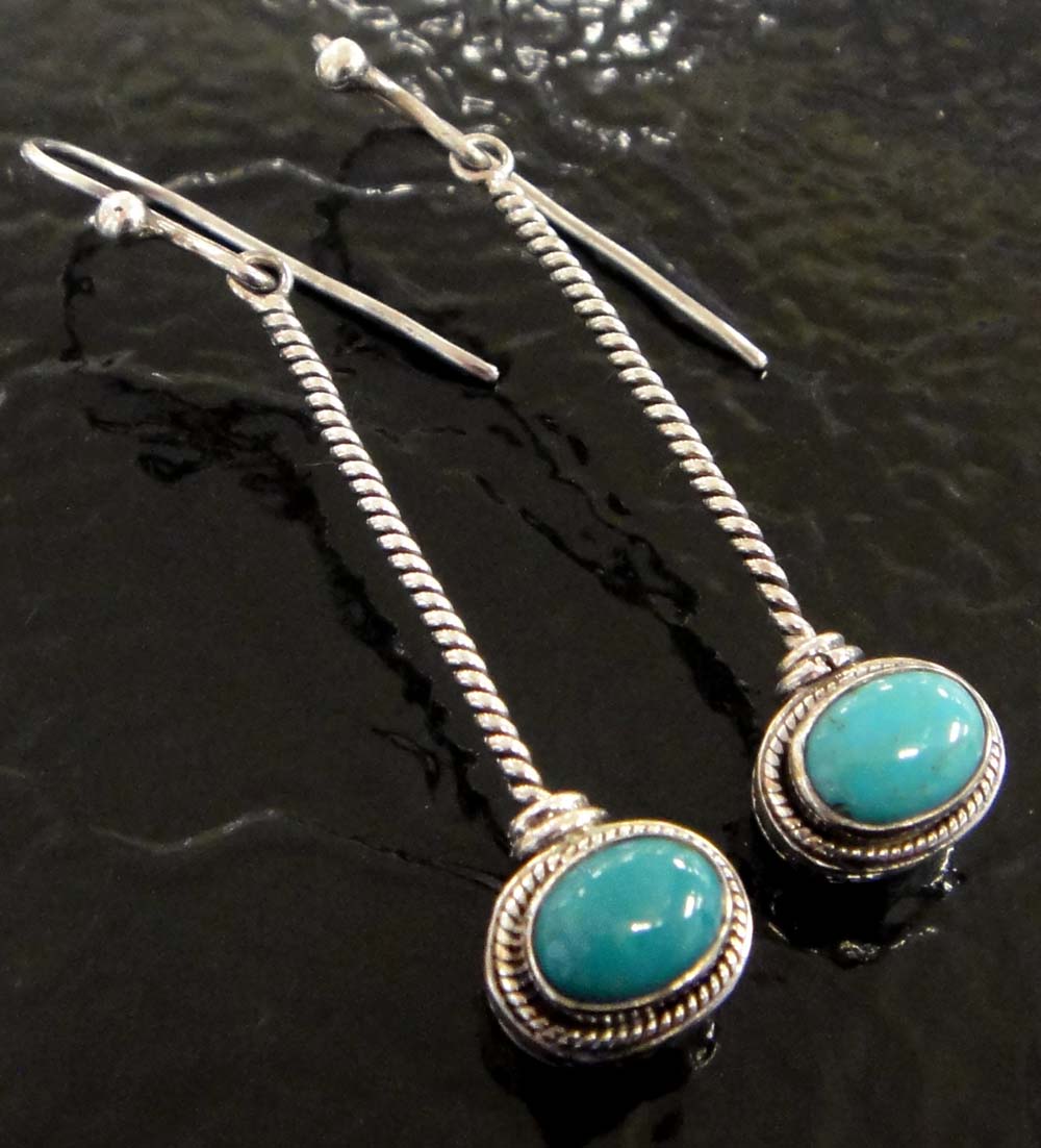 turquoise sterling silver earrings