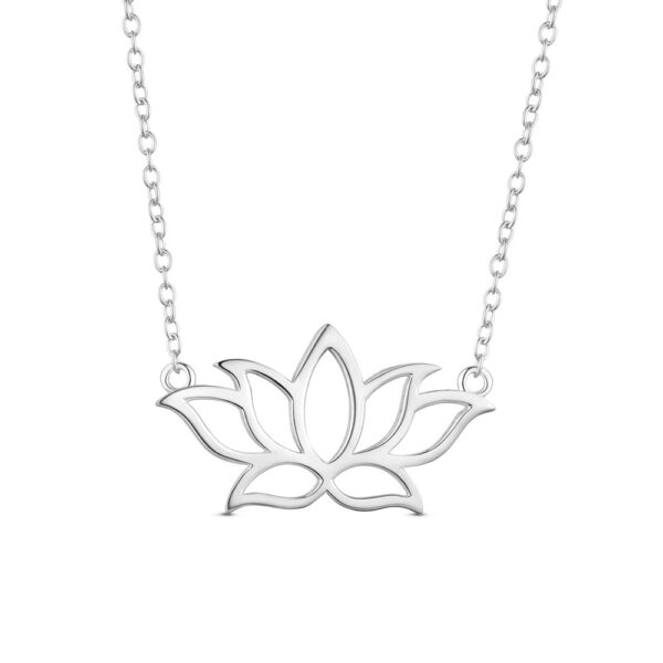 Lotus Flower Necklace in sterling silver