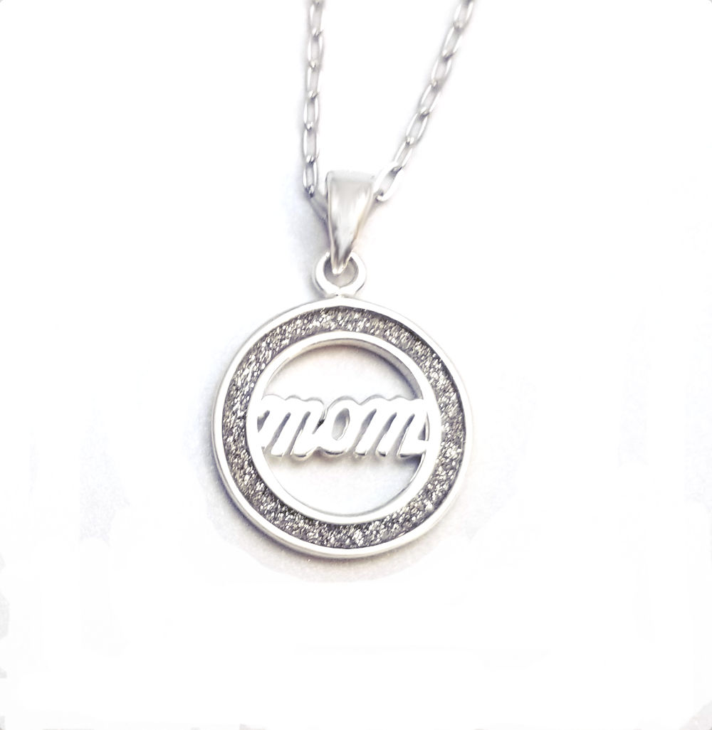 sterling silver mom necklace