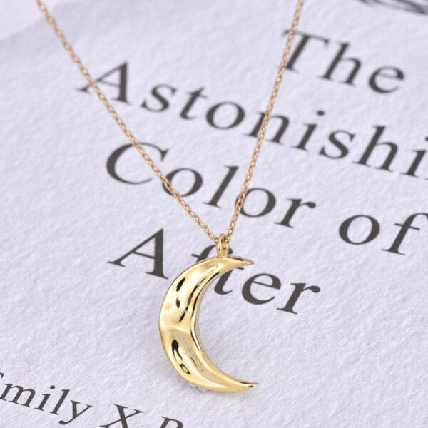 gold-plated sterling silver moon necklace