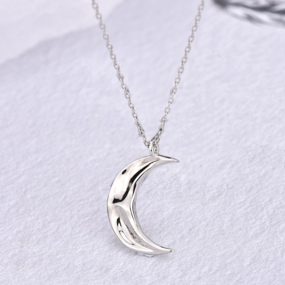 sterling silver cresent moon necklace