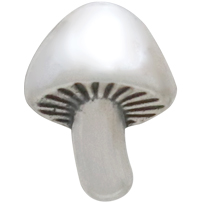 mushroom earring on white background